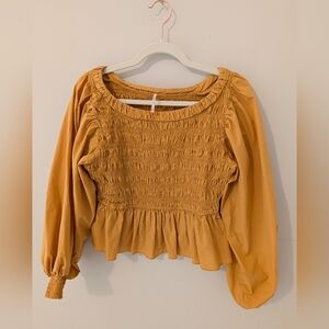 Anthropologie Women's  Smocked Top - Med
